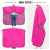 JUNZAN Hot Pink Barber Cape for Men Hair Cutting Cape Hairstylists Salon Adjustable Waterproof Father Gifts 55''x 65''