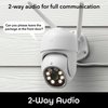 Geeni Lookout 2K Outdoor Security Camera, IP65 Weatherproof, WiFi Voice Control, 2K Quad HD Resolution, Night Vision, Motion Detection, Compatible with Alexa & Google Home