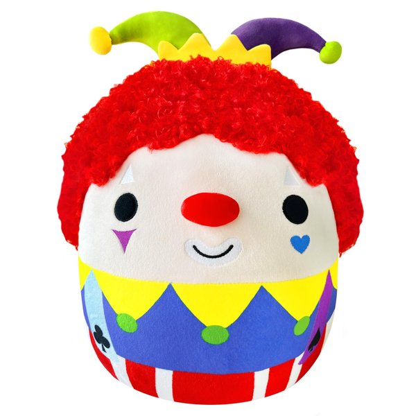 MOVEPAI Circus Clown Plush Pillows, 15 Inch Stuffed Animals Plush Clown, Cute Clown Plushies Pillow, Stuffed Clown Plush Pillow for Kids, Clown Plush Gift for Birthday Christmas for Girls Boys