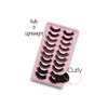 Cat Eye & Russian Mink Lashes| D Curl Fluffy Eyelashes| Fuax Mink D Curl Extension| Russian Wispie Volume Lashes| 5 Styles Mixed D Curl Mink Lash| 10 pack (Doll)