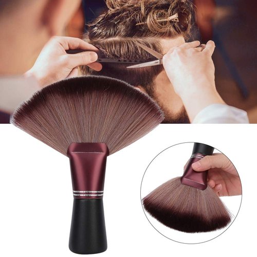 Fan Shape Hairdresser Brush, Hair Cutting Broken Hair Sweep Brush Soft Hairdressing Salon Accessory Barber Brush Hair Clippings Remove Brush Flat Base(Shredded hair brush)