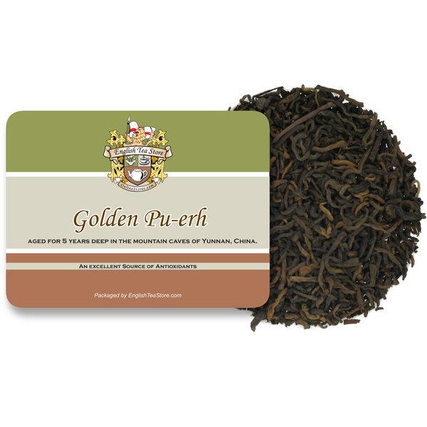 English Tea Store Golden Pu Erh Tea Loose Leaf 16oz