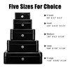 KYODOLED Medium Cash Box with Money Tray,Small Safe with Key,7.87"x 6.30"x 3.54" Black