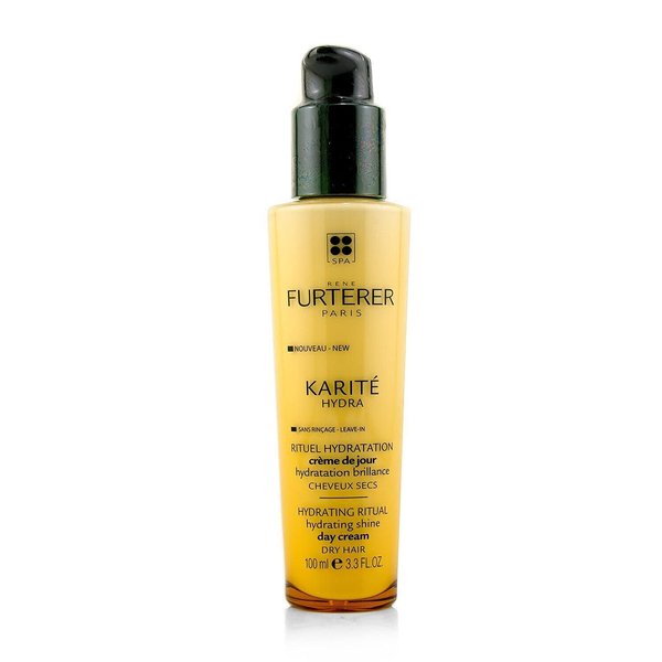 Rene Furterer KARITE HYDRA Hydrating Shine Day Cream, Dry Hair, No-Rinse Leave-in, Shea Oil, 3.3 oz.