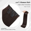 Dark Brown Clip in Hair Extensions Real Human Hair 18Inch Brazilian Remy Human Hair for Women Straight Clip ins Natural Soft Double Weft Extensions for Woman 120g 7pcs 16clips One Pack