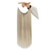 Fshine Hair Extensions Human Hair Honey Blonde Highlighted Platinum Blonde 12 Inch Remy Hair Extensions Wire Hair Extensions Invisible Hairpieces Secret Fish Extensions 70g