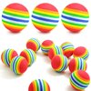Hendevl 15pcs 35mm Soft Pet Cat Toy Sponge Balls Interactive EVA Foam Colorful Rainbow Toys Balls for Small Dog Puppy Kitty Indoor Outdoor Play Activity Chase Training
