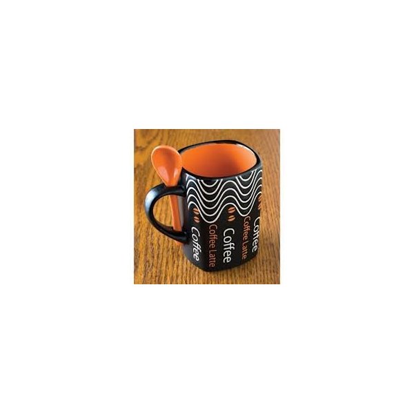PheromoneOil.com Square Bistro Mug & Spoon Set