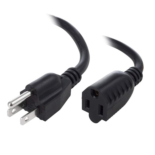 4 Pcs, Power Extension 16AWG Cable Black 6 Feet, CNE593333
