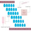 Glamnetic Press On Nails - Azure Blue | Opaque Bright Blue Short Round Fake Nails, Reusable | 12 Sizes - 30 Nail Kit