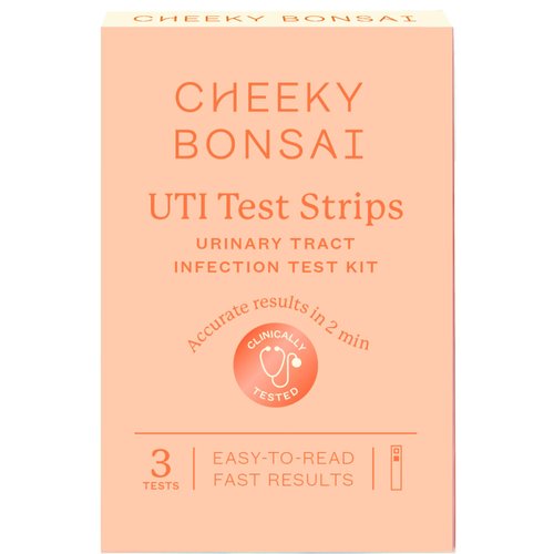 Cheeky Bonsai UTI Test Strips | 3 Tests - Accurately Detect Urinary Tract Infections, Same Test Doctors Use, Rapid Results in Two Minutes, Clinically Tested, Easy to Read Results