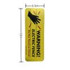 4-Pack Warning Electric Fence Safe Sign, 10"x 3.5" Plastic Sign