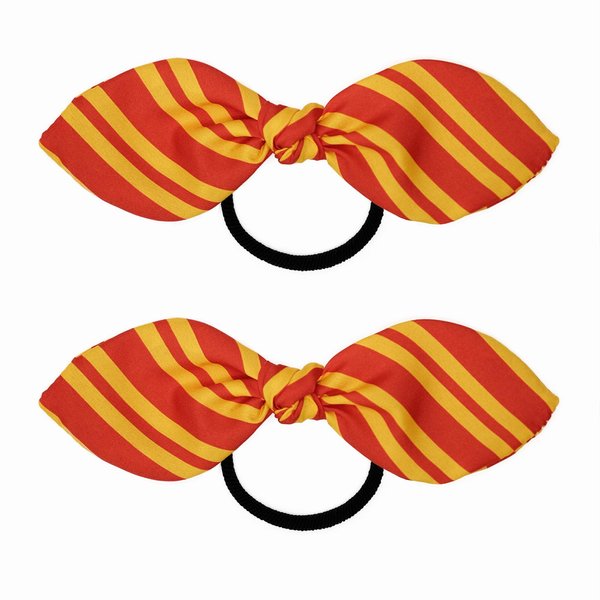 2Pcs Wizard Stripe Hair Tie Magical House Costume Accessories for Halloween Dress up Christmas Gift Party Decorations Red