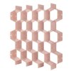 Poeland Drawer Divider Organizer Adjustable DIY Grid Honeycomb Drawer Divider for Underwear Belt Scarf Socks Pink