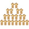 E3D Nozzles, ExcelFu M6 0.4mm Brass Nozzle Extruder Print Head for 1.75mm Filament E3D V5-V6 3D Printer, Pack of 20