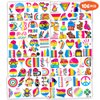 106 PCS Pansexual Rainbow Pride Month Temporary Tattoos Themed Birthday Party Decorations Favors Supplies Cute Pan Flag Gay LGBT Tattoo Stickers Gifts For Men Woman Classroom School Reward Festival