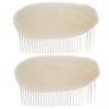 2PCS Beige Charming BUMP IT UP Volume Inserts Do Beehive Hair Styler Shaper Insert Tool Hair Comb Bouffant Padding Bun Maker Hair Styling Hair Accessories DIY Hair Beauty Tool for Women Lady Girl