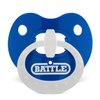 Battle Sports Binky Oxygen Football Mouthguard - Detachable Strap, Maximum Breathability, Works with Braces & No Boiling Required - Royal Blue/White