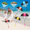NANASO Parachute Toy, No Tangle Throw Throwing Parachute Men, Outdoor Children's Paratrooper Toy, Hand Throw Parachute Army Man (Red,Yellow,Blue,Rose Red,Orange,Green,Army Green,Camouflage)