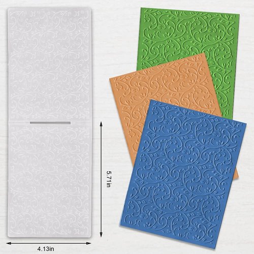 3-D Textured Impressions Background Embossing Folder, Lace Vine Pattern Plastic Embossing Folder Template for Card Making Scrapbooking Paper Craft Album Stamps DIY Décor