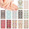 XEAOHESY 168 Pieces 12 Sheets Flower Nail Polish Strips Flower Nail Strips Nail Wraps for Women Self-Adhesive Spring Nail Polish Stickers Full Nail Wraps for Nail Art with Nail File