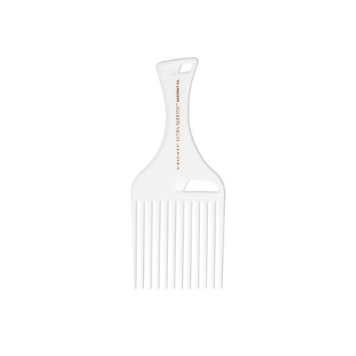Cricket Ultra Smooth Coconut Hair Pick Comb for Curly, Thick, Medium to Long Hair Anti-Frizz Lifting and Volume Comb with Coconut Oil and Keratin Protein Infused Plastic