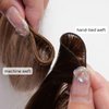 Full Shine Weft Hair Extensions Black Straight Hair Sew In Extensions Soft Real Hair For Women Color Jet Black Human Hair Bundles Weft Human Hair Extensions Silky Hair Jet Black 16 Inch 105G