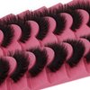 False Eyelashes Fluffy Thick 8D Volume Wispy Faux Mink Lashes Cat-Eye 16 mm Dramatic Mink Lashes 7 Pairs Pack Eyelashes Multipack by FANXITON