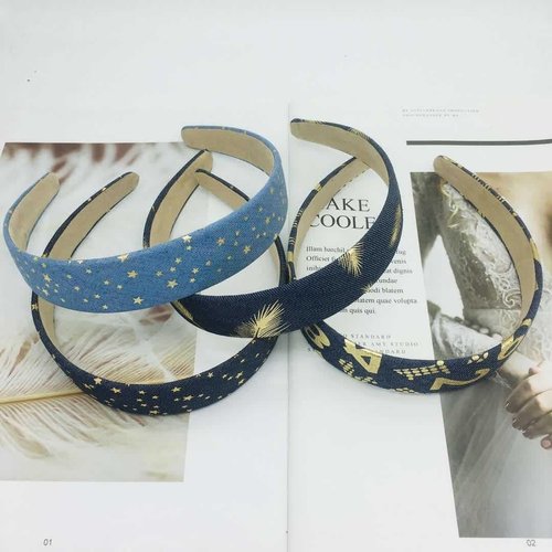 Jaczora 4 PCS Fashion Headbands for Women Girls Vintage Wide Headband Non Slip Hairbands Soft Fabric Hair Band Hair Accessories for Women Girls