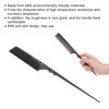 BORDSTRACT Rat Tail Comb, Fine Tooth Carbon Fiber Heat Resistant Teasing Combs, Pressing Combs for Hair Stylist(Black-03)