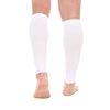 Doc Miller Calf Compression Sleeve Men and Women - 15-20mmHg Shin Splint Compression Sleeve Recover Varicose Veins, Torn Calf and Pain Relief - 1 Pair Calf Sleeves White Color - Medium Size