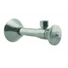 Westbrass D1112-07 Round Handle Angle Stop Shut Off Valve, 1/2" Copper Sweat x 3/8" OD Compression Outlet, Satin Nickel