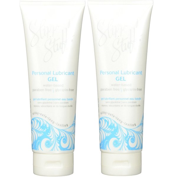 Water-based Silky Safe Longlasting Personal Lubricant GEL by Slippery Stuff aESCtM, 2 Pack (8 oz)