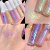 KWOLYKIM 4 Pack Liquid Glitter Eyeshadow, Long Lasting, Quick Drying, Easy to Apply, Loose Bling Glitter Diamond Pigmented Glue for Eye Crystals Makeup (Sparkling Sequins)