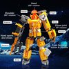 Transforming Robot Toys, 13-inch Magnetic STEM Toys for Kids Ages 5+, Science Kits for Boys 5 in 1 Construction DIY Space Shuttle Building Learning Educational Set Toys Birthday Gifts for 5 6 7 8