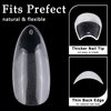AddFavor 240pcs Almond Nail Tips Soft Gel x Nail Tips Medium Almond Fake Nails Full Cover Clear Acrylic Gel Nail Tips for Extension Nail Manicure Salon Home DIY