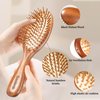 Beauntangly Hair Brush Set, Natural Bamboo Bristles Hairbrush for Hair Growth, Mini Brush for Women Men Kids Thick Curly Thin Long Short Wet Dry Hair No More Tangle, Detangling Massaging Scalp