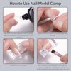 20 PCS Quick Building Nail Tips Clip Set - Ergonomic Extension Nail Plastic Finger Clamps for UV LED Builder Gel, DIY Manicure Nail Art Tool, Light and Durable (Transparent)