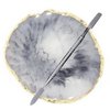 Mcduyant Resin Nail Art Palette Nail Polish Palette Gel Nail Palette with Nail Palette Stirring Rod (Gray)