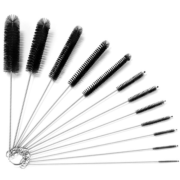 Kiemeu Metal Straw Cleaner Brush Set,Water Bottle Straw Brush Cleaner,Wire Pipe Cleaner Brush Set