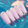 RARJSM Pearl Gel Nail Polish, Mermaid Nailpolish Shell Glimmer Shiny Shimmers Gel Polish Purple Sparkle Shiny Clear Pastel Nail Gel UV LED Curing Required 1Pcs 7.5ML