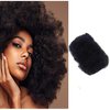 EV&ET Tight Afro Kinky Bulk 100 ％ Real Human Hair for Draedlock Hair Extensions, Repair Locs, Twists and Braids 1 Pack (8 inch, natural black)