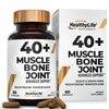 40+ MUSCLE BONE JOINT ADVANCED SUPPORT Prevents Muscle Loss and Supports Bone, Joint, and Immune Health – Powered by Clinically Proven Polycan Fermented Beta-Glucan (60 Capsules)