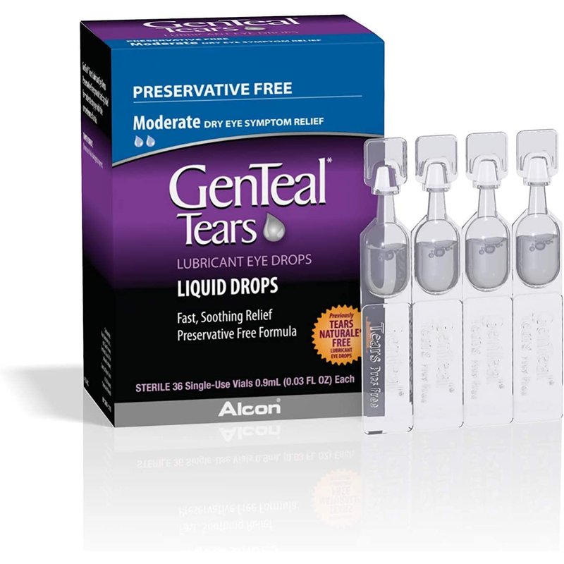 Alcon GenTeal Tears Lubricant Eye Drops, Moderate Liquid Drops, 36 ...
