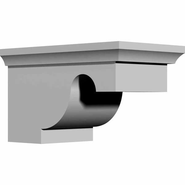 Ekena Millwork BKT07X09X05DU 7-Inch W x 9 1/2-Inch D x 5 1/2-Inch H Dublin Bracket