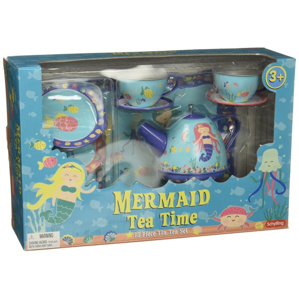 Schylling Mermaid Tin Tea Set