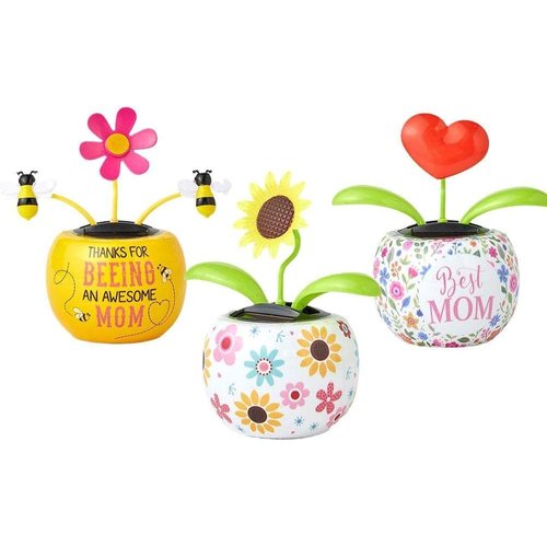 Sunflower Solar Dancing Solar Toys Solar Dancing Flower,Solar Powered Swinging Animated Dancer Toy Car Decoration for Car Dashboard Office Desk Dancer Toy