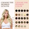 GOO GOO Blonde Hair Extensions Tape in 24 Inch Balayage Ash Blonde to Golden Blonde and Platinum Blonde Natural Remy Hair Straight Long Tape in Hair Extensions 20pcs 50g
