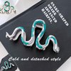 Slytherin,Fashionable Green Snake Design Metal Hair Claws Non Slip 4.3" Big Hair Claws Clips Halloween Gothic Women Goth Accessories
