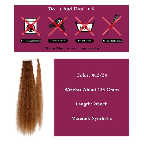 34inch Organic Ponytail Extension Long Curly Wrap Around Black Hair Extensions Pony tails Extra Long Clip in Hairpieces for Women